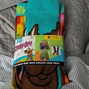 Warner Bros. Scooby-Doo Boxer Briefs and Socks - Turquoise and Brown